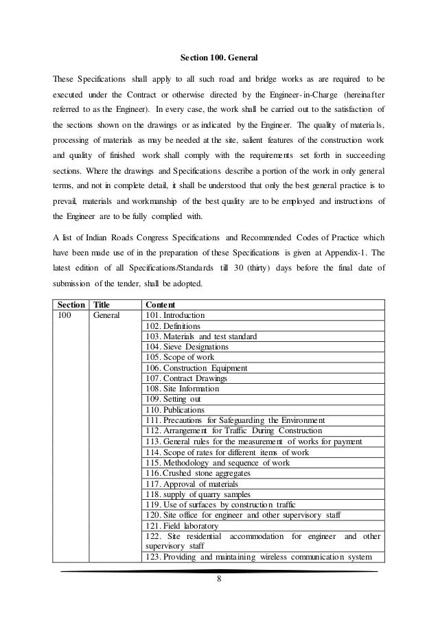 Morth Specifications Pdf